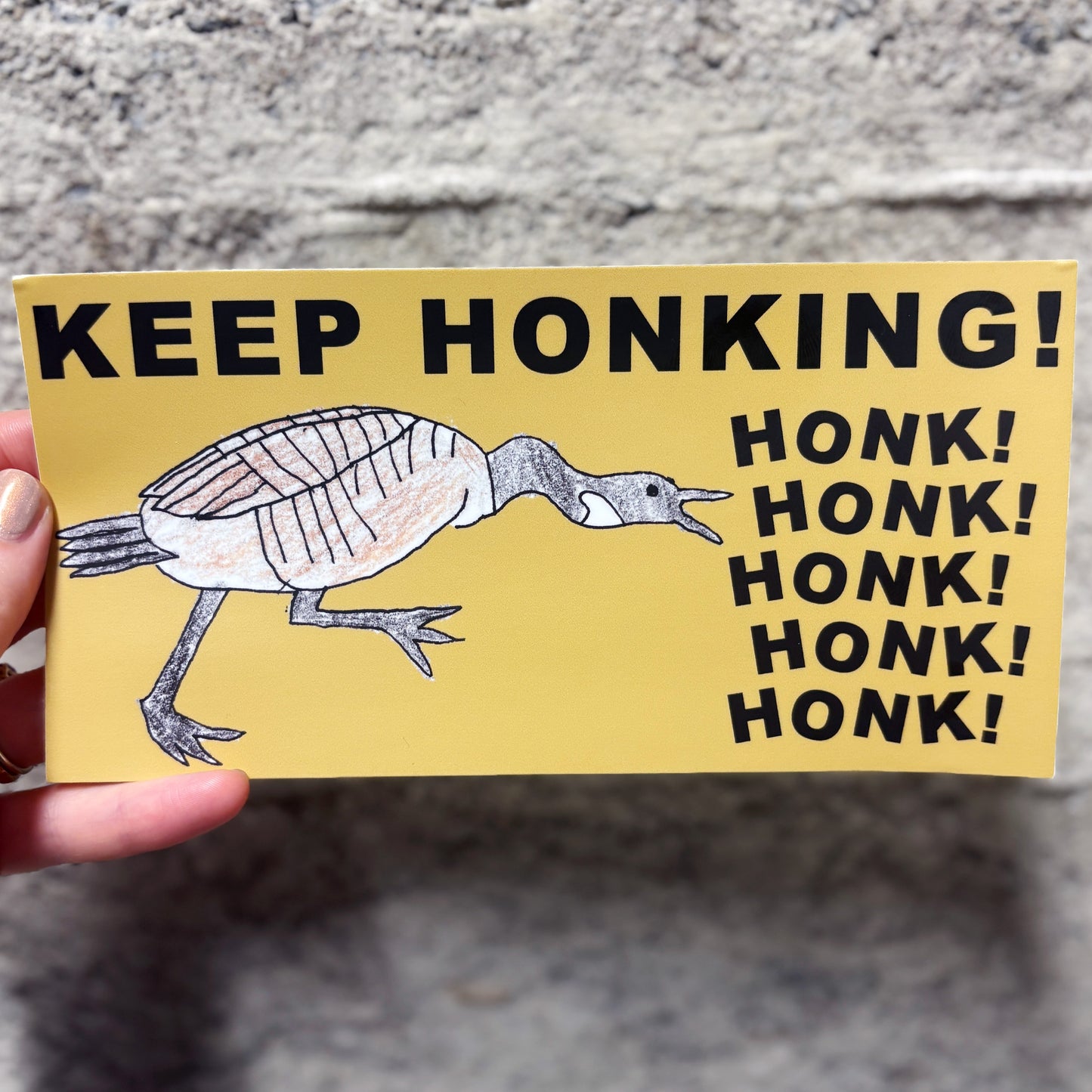 KEEP HONKING bumper sticker