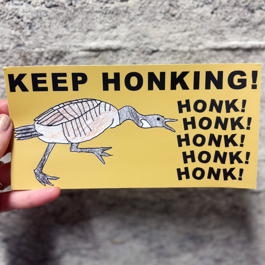 KEEP HONKING bumper sticker