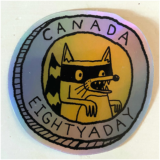 eightyaday twoonie holographic sticker