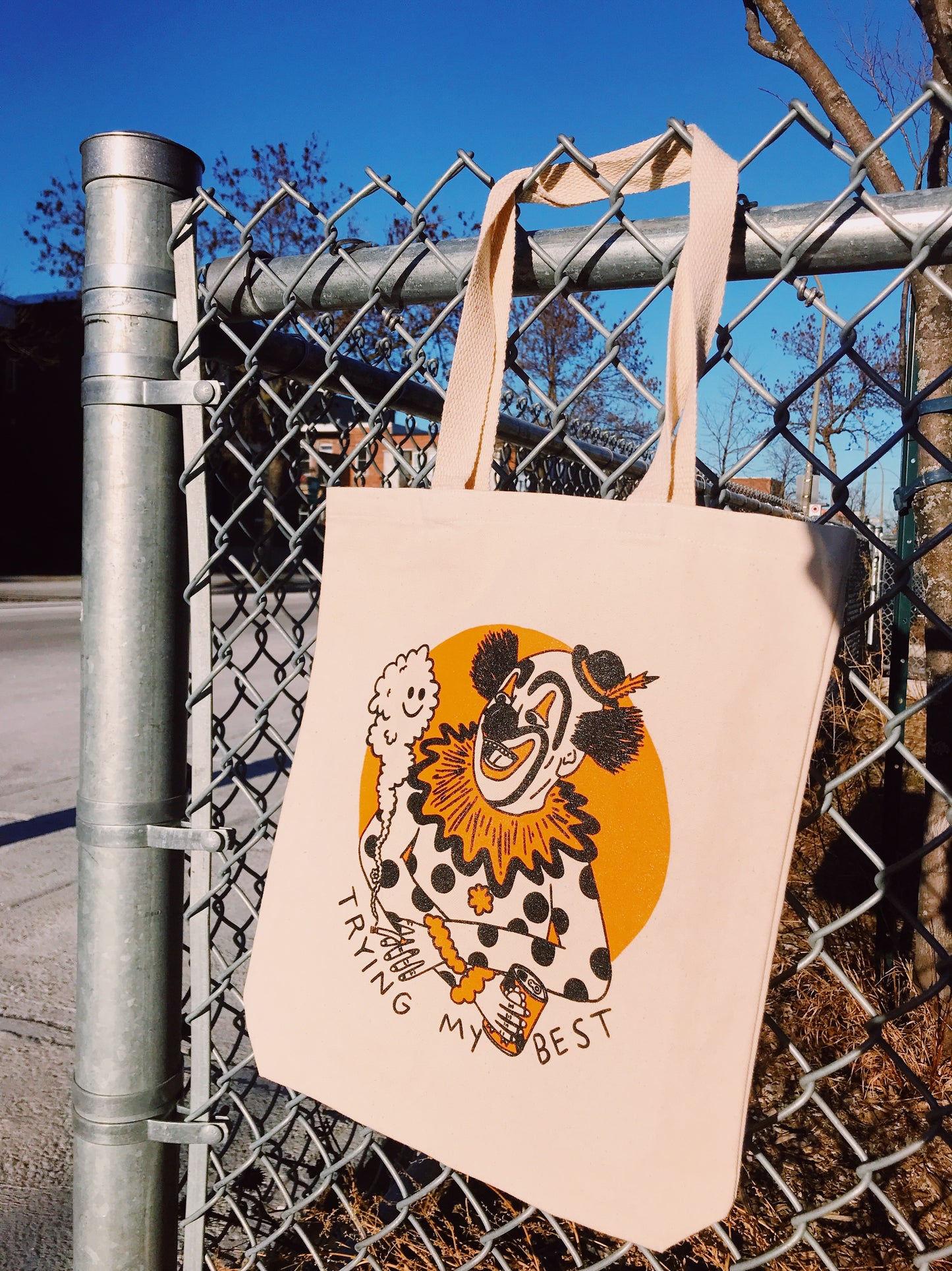 trying my best tote