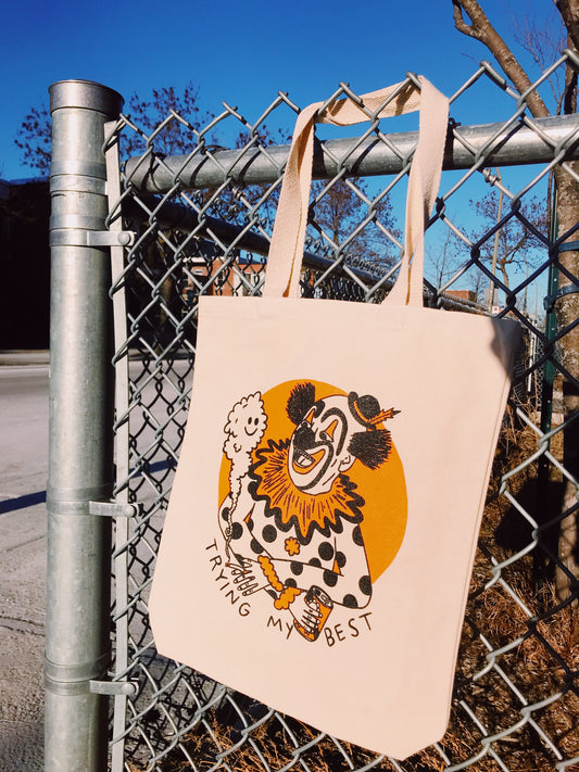trying my best tote